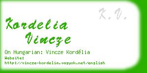 kordelia vincze business card